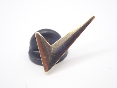 Golden Check Mark Gold Tone Vintage Lapel Pin