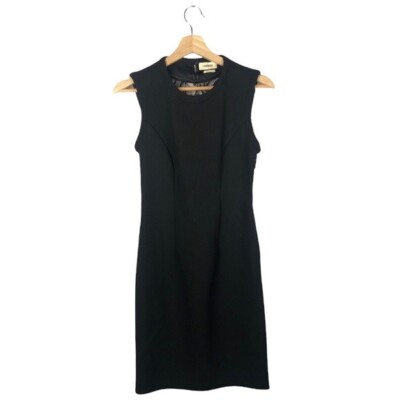 L'AGENCE Black Lace Back Sheath Pencil Dress 2 | eBay