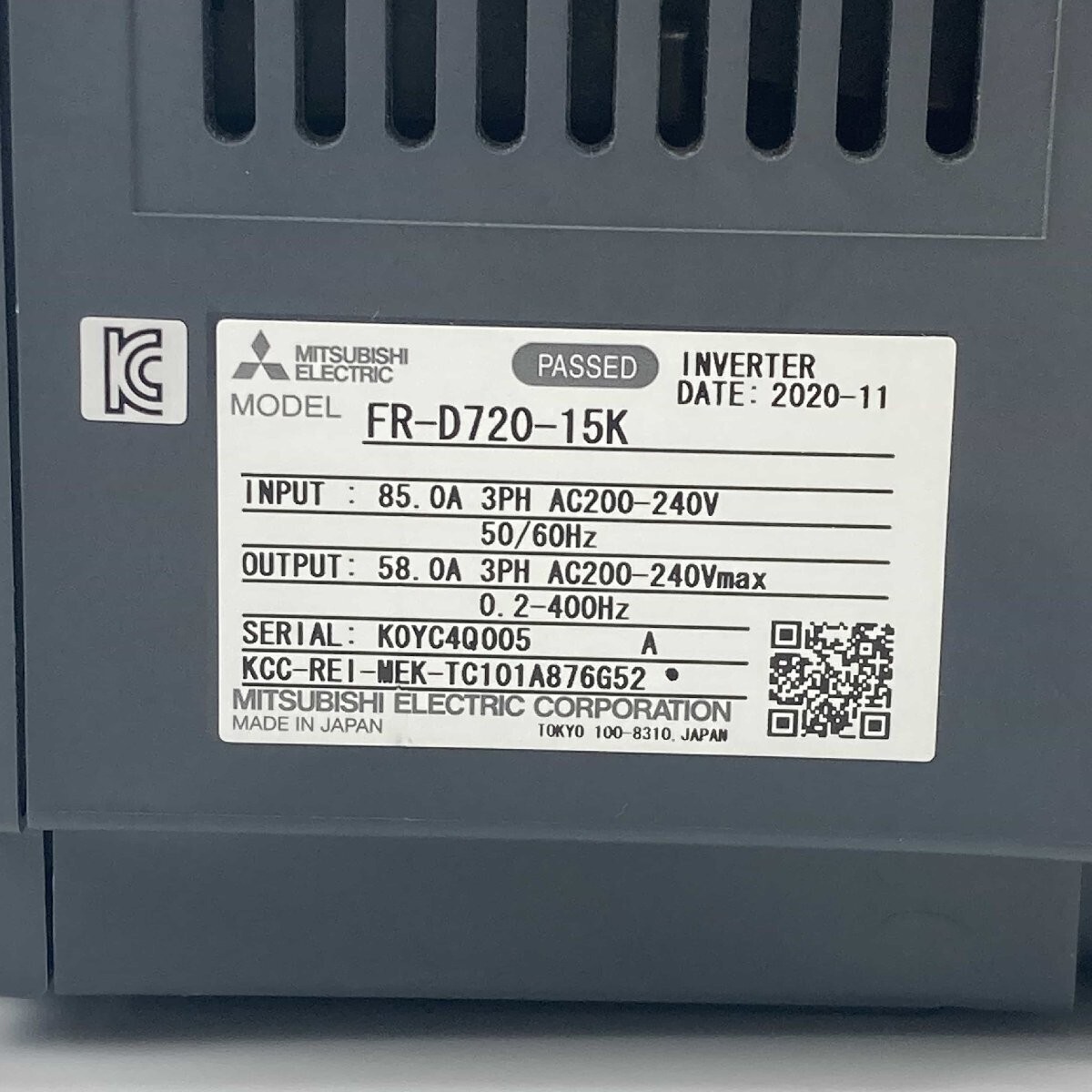 Mitsubishi FR-D720-15K Inverter Drive 200-240V Removed From Mitsubishi FR-D720-15K Inverter Drive 200-240V Removed From