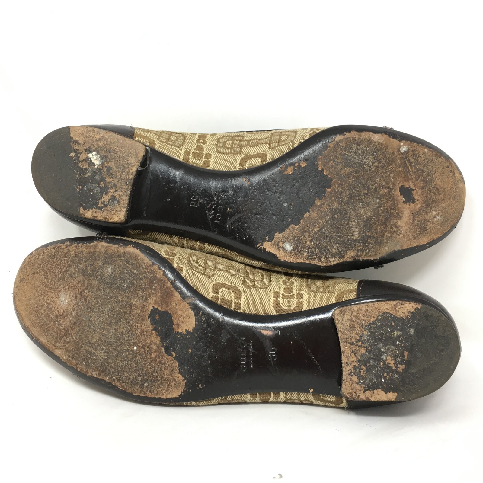 Gucci Logo Horsebit Loafers Flats Shoes Womens Size 6… Gem