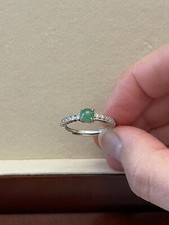 NEW - S925 Sterling Silver Ring with Genuine Grade A Burma Jadeite Adjustable