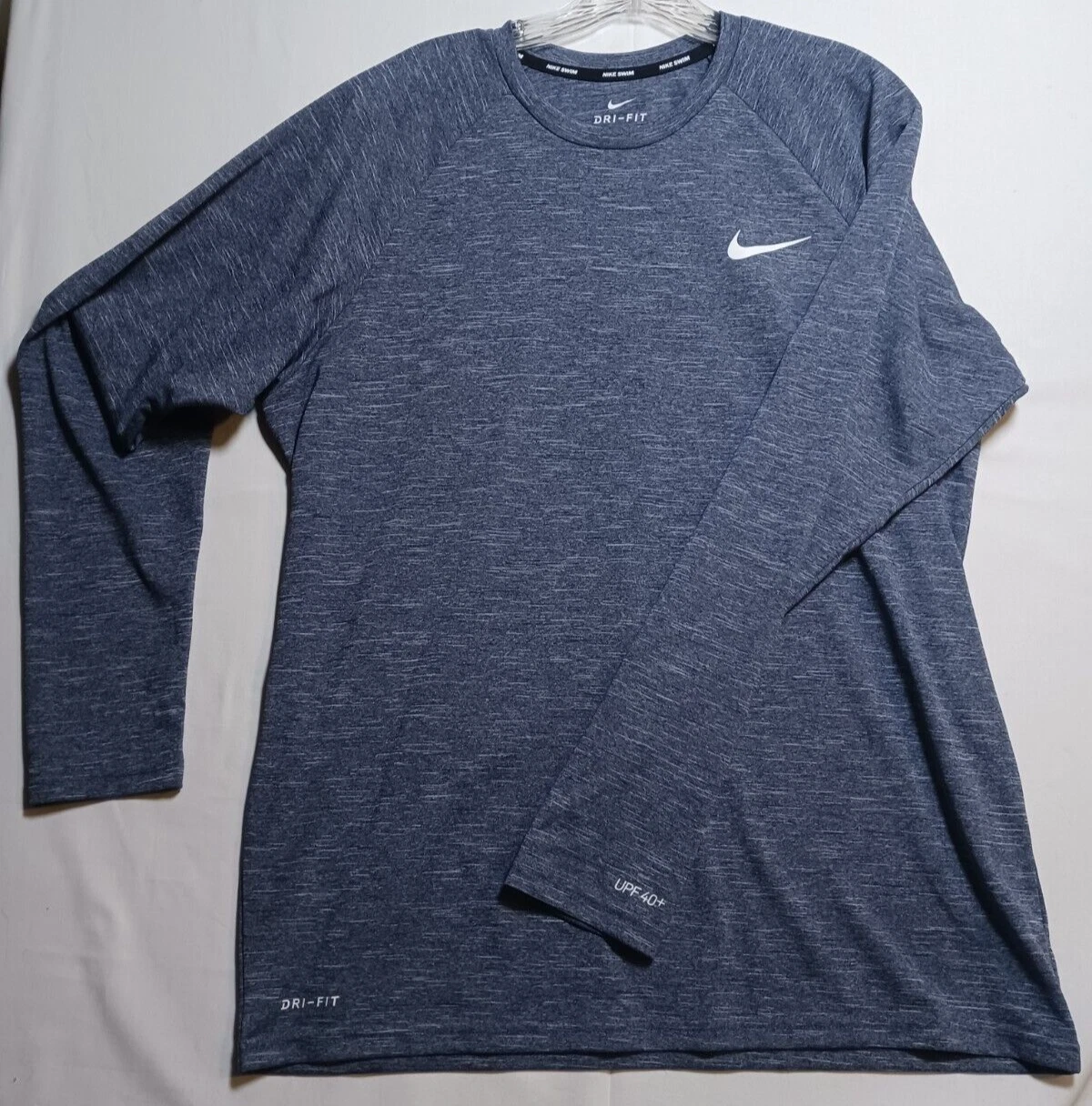 Nike Swim dri-fit Men's long sleeves blue shirt L