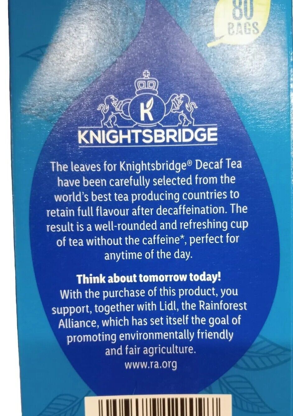Knightsbridge Decaffeinated Tea Bags Smooth&Well Rounded 320 Bags (4 x
