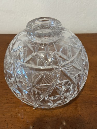 Vintage Pressed Clear Heavy Glass Lamp Shade Round Globe 6.25" Tall - Picture 10 of 15