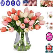 Beautiful 30PCS Realistic PU Tulips - Perfect for Parties, Weddings  Home Decor