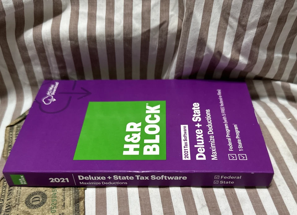 2021 H&R Block Tax Software Deluxe + State 2021 Windows / Mac OS Turbotax 2021 - Image 3 of 4