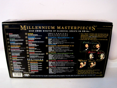 Millennium Masterpieces Classical Music 30 Disc CD Box Set-FAST