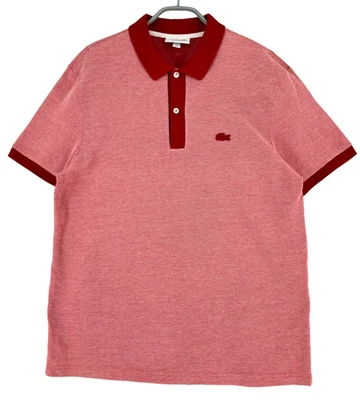 Lacoste Polo Col Polo Manches Courtes T-Shirt Coton Col Point Rouge Taille L - Photo 1/4