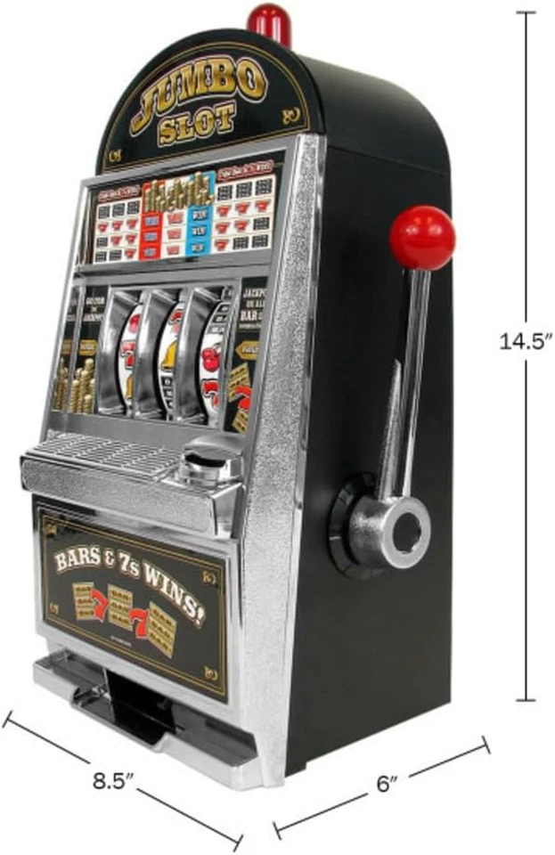 Slot Machine - Las Vegas Game with Casino Sounds, Flashing Lights, and Chrome Tr - Image 3 of 4