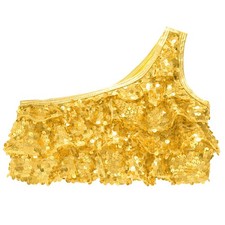 Kids Girls Dance Costume Lyrical Dance Crop Top With Pants Sequins Shiny