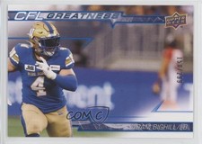 2023 Upper Deck CFL Greatness Blue 150/299 Adam Bighill #CG-AB 0c3