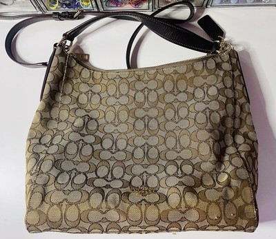バッグ COACH Signature Hobo Shoulder Bag Brown Coach Signature Brown Hobo Shoulder Bag | eBay