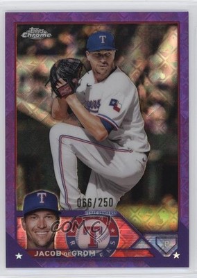 2023 Topps Chrome Logofractor Edition Purple Refractor 66/250 Jacob deGrom 0fo5
