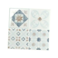 3D Gel-O Peel and Stick Wall Tiles - 5 Sheets of 9' x 9' Pack of 5 Parma Blue