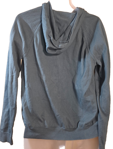 Vince Lightweight Hooded Pullover Sweater Blue Gray Italian Yarn Cotton Men's Lg - Picture 4 of 7