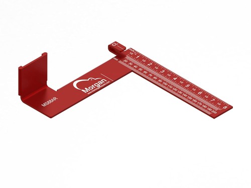 Morgan Square 8" x 8" Aluminum Wide Rule, Red MS88AR-NP