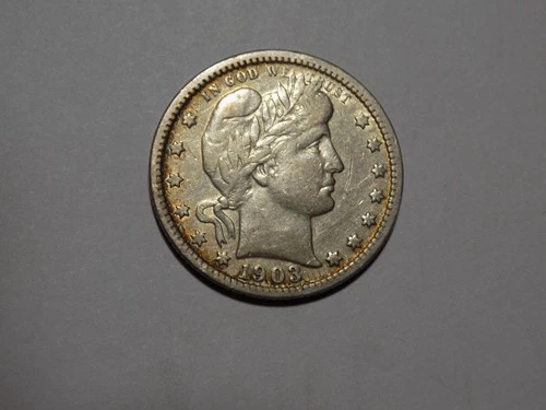 1903-P Barber Quarter - VF Condition