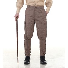 Steampunk Victorian Costume Airship Pants Trousers -Checkered C1348