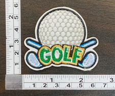 Golf Ball Clubs Embroidered Iron On Patch