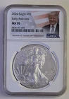 2020 SILVER EAGLE $1 EARLY RELEASES TRUMP CORE NGC MS 70 SKU 5830197-084