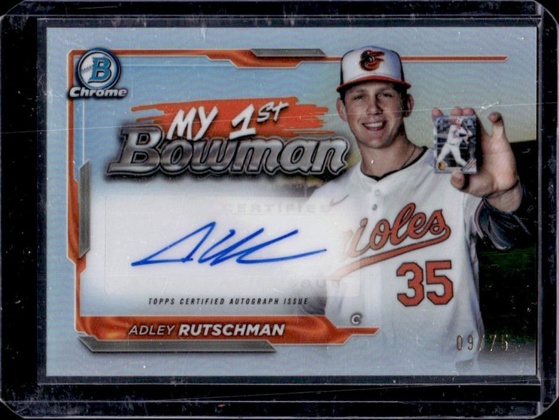 2024 Bowman Chrome Adley Rutschman My 1st Prospect Auto Autograph #/75 Orioles