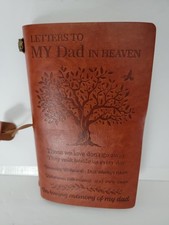 Letter to my Dad in Heaven Faux Leather Journal,Memorial Gifts Loss ,Bereavement