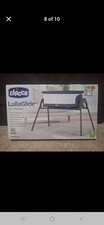 Chicco LullaGlide 3-in-1 Bassinet Portable Gliding Mesh Waterproof Gray White