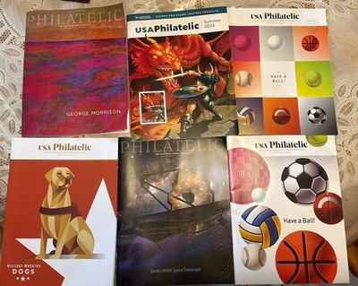 6  Philatelic Magazine from USPS 6 Different Covers Mint 2017 2019 2022 2024