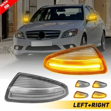 2PCS Front Side Mirror Turn Signal Lights Left Right For Mercedes Benz W204 S204