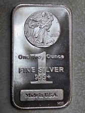 1oz Fine Silver Bar .999 Fine "Walking Liberty Emblem" #5