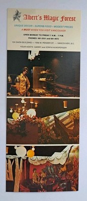 Long Postcard Albert's Magic Forest Restaurant Vancouver B.C Canada