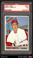 1966 Topps #552 Birdie Tebbetts Indians SHORT-PRINT PSA 7 - NM