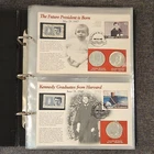 Kennedy Half Dollar Collectable Album w/27 Event Covers 1964-1981 P D and Binder