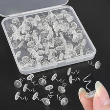 Upholstery Tacks 120 Pack Clear 0.6 Inch Fabric Pins Twist for Furniture Repair