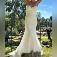 Symphony Of Venus Wedding Dress Ivory Strapless Gown - Beach Ready 
