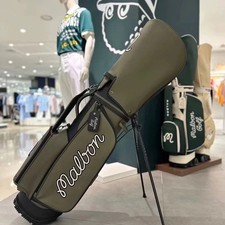 MALBON GOLF /Caddy Bag / Stand Type / Khaki Color / Synthetic Leather / 5way