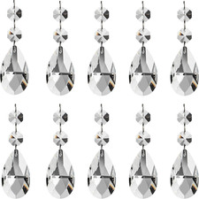 10 Pezzi Di Cristallo a Goccia Lampadario Ottagonale Perline Ideali per Matrimon