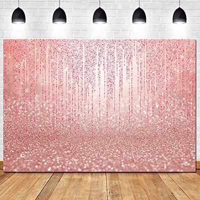 Rose Gold Bokeh Photo Backdrop 7x5ft Background for Bridal Shower Baby Shower 
