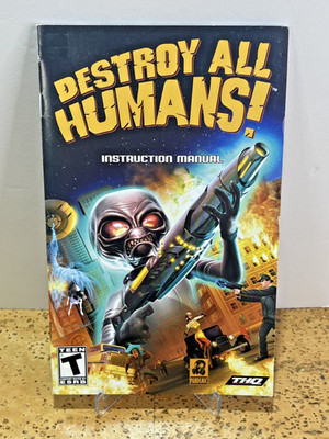 Destroy All Humans!- (Sony PlayStation 2) Manual Only, THQ, Fast Shipping