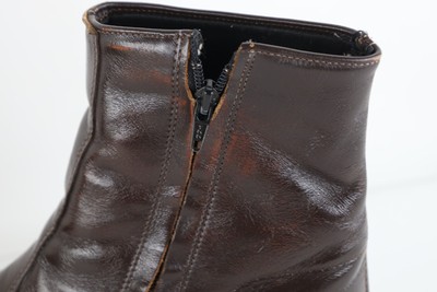 Vtg 70s Streetwear Mens 10 EW Tribal Leather Side Zip Chelsea Boots Brown USA Vtg 70s Streetwear Mens 10 EW Tribal Leather Side Zip  main image 3