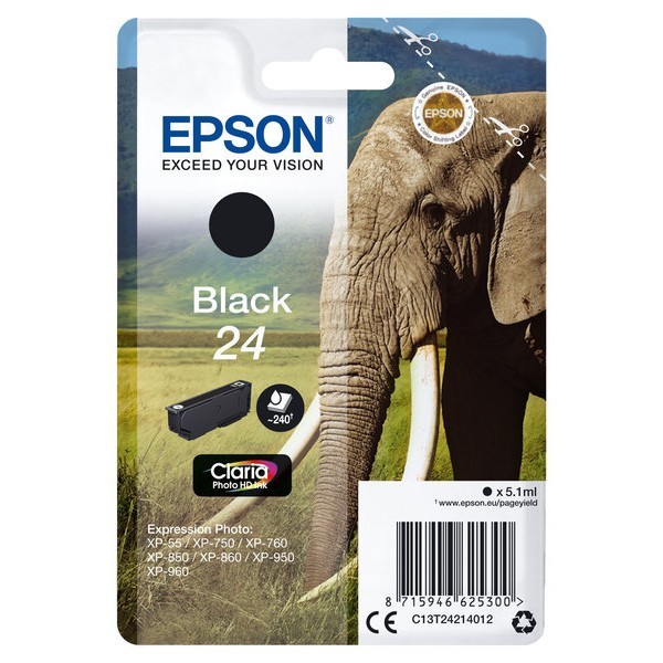 Epson Druckerpatrone Claria Photo Hd 24 (C13T24214012) Schwarz Mhd 11/2026-image