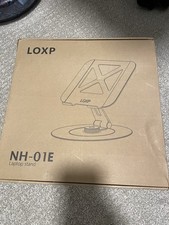 LOXP Adjustable Laptop Stand, Computer Stand with 360 Rotating Base, Ergonomic L
