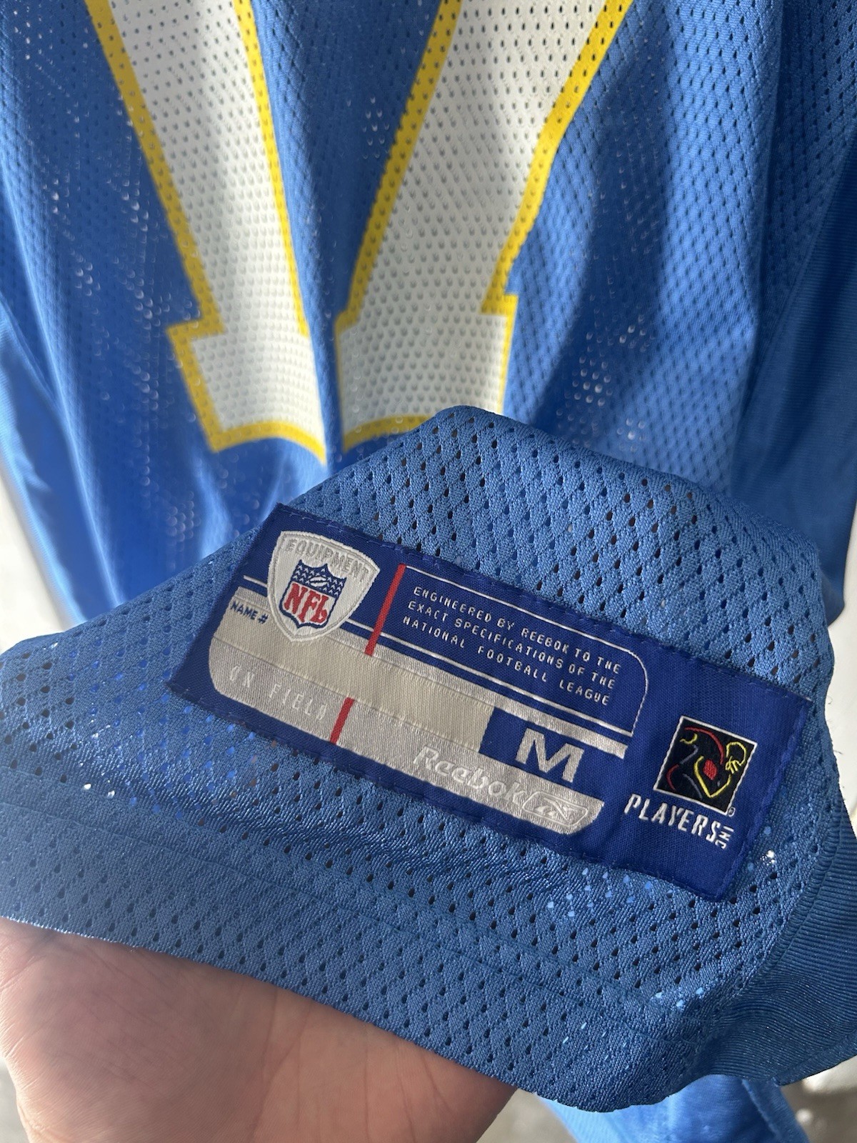 Blue Jersey Chargers San Diego Philip Rivers #17 Reebok Size Medium NFL On Field thumbnail 9