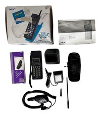 NEC Talk Time MVP MP5A1B5-1A Vintage Cell Phone w/ Box Full Set WORKING 1990s