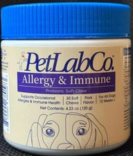 PetLab Co. (PetLabCo.) ALLERGY & IMMUNE Probiotic Soft Chew For Dogs (30 Pork)