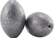 Dr.Fish Egg Sinker Lead Fishing Weights Oval Shaped 1/2oz-20 Pack, Grey 