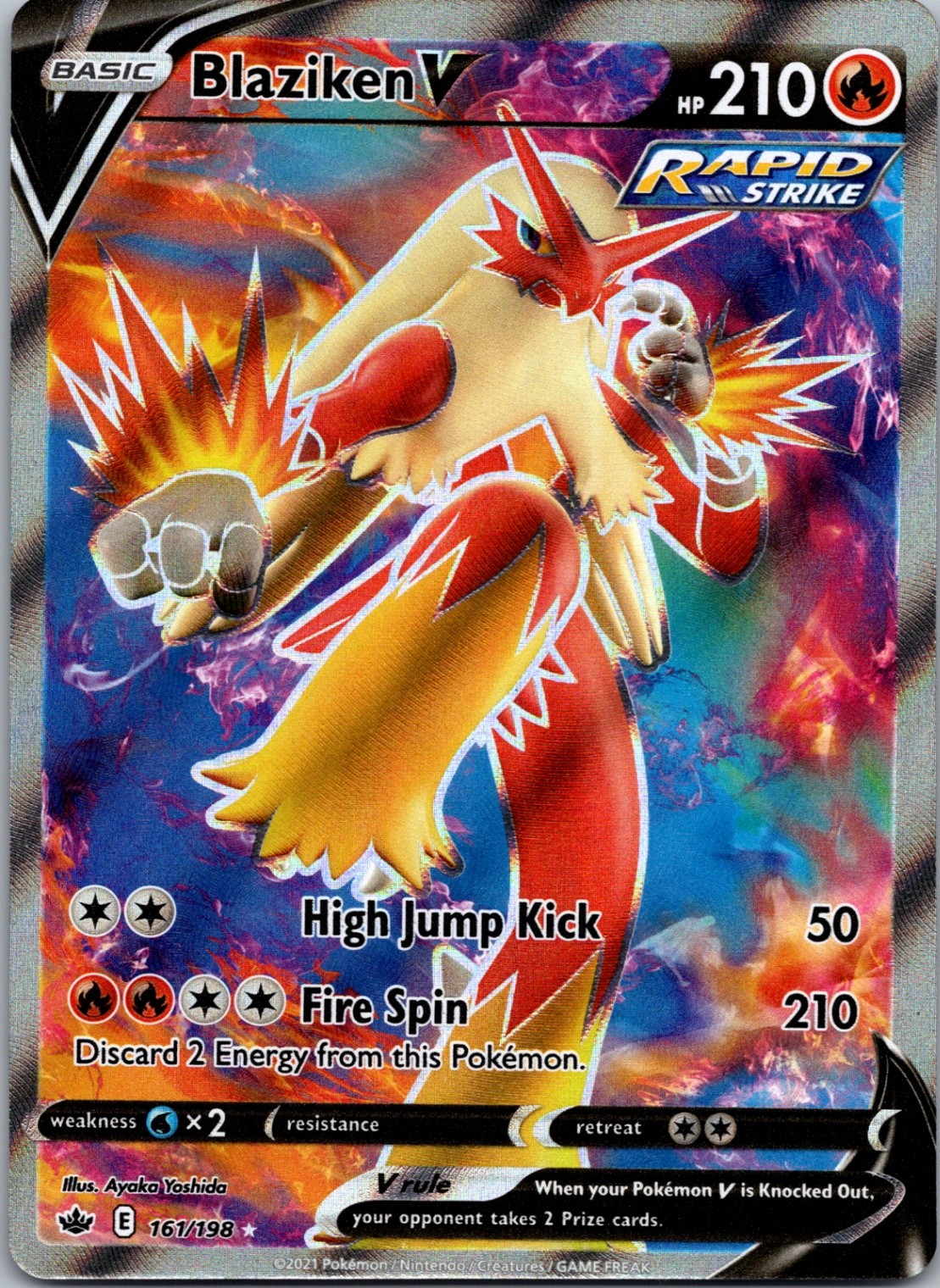 Blaziken V (Full Art) Ultra Rare SWSH06: Chilling Reign 161/198 NM