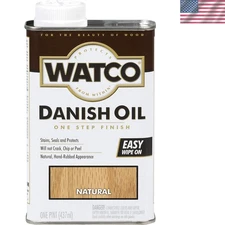Watco 65751 Danish Oil Wood Finish - Pint, Natural - Deep Protection & Glow