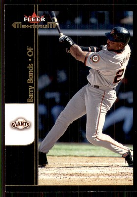 2002 Fleer Maximum #1 Barry Bonds San Francisco Giants