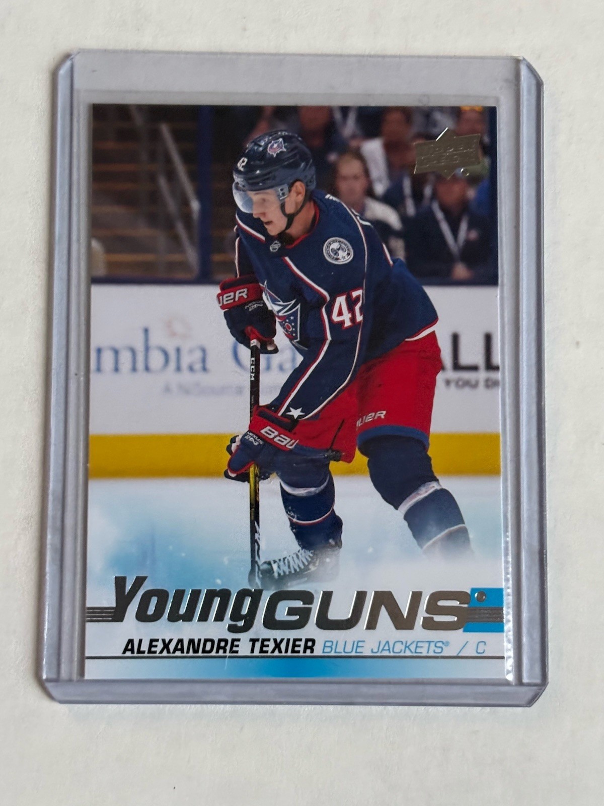 2019-20 UD Series 1 Young Guns Alexandre Texier #225 Blue Jackets (RC)